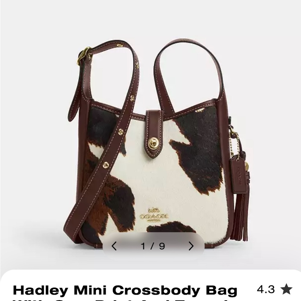 Coach Hadley Mini Cow Hair Crossbody Bag